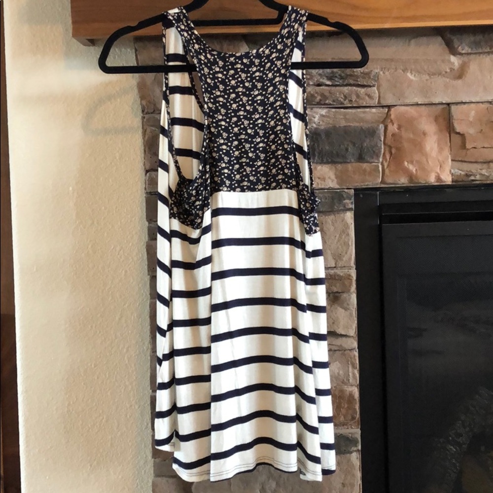 Navy Blue Stripe Tank